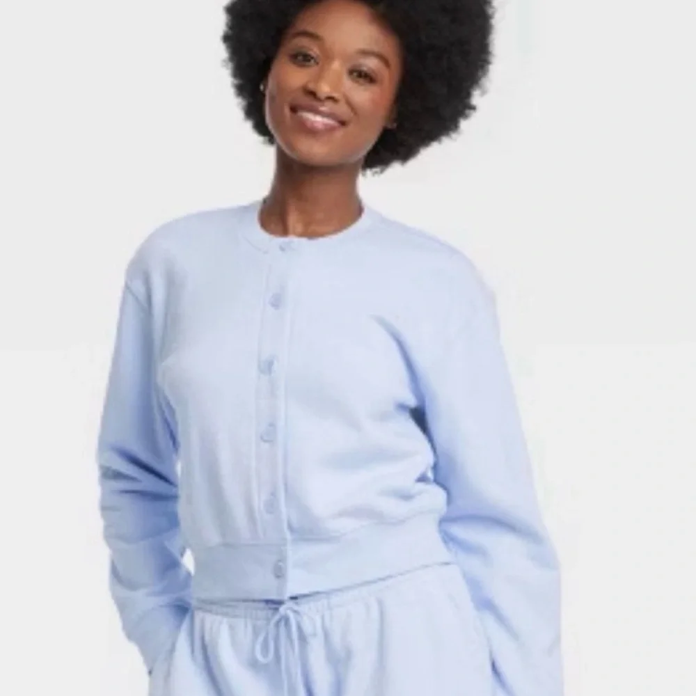 NWT Universal Threads French terry jersey lounge set cardigan and shorts size M - Picture 3 of 14